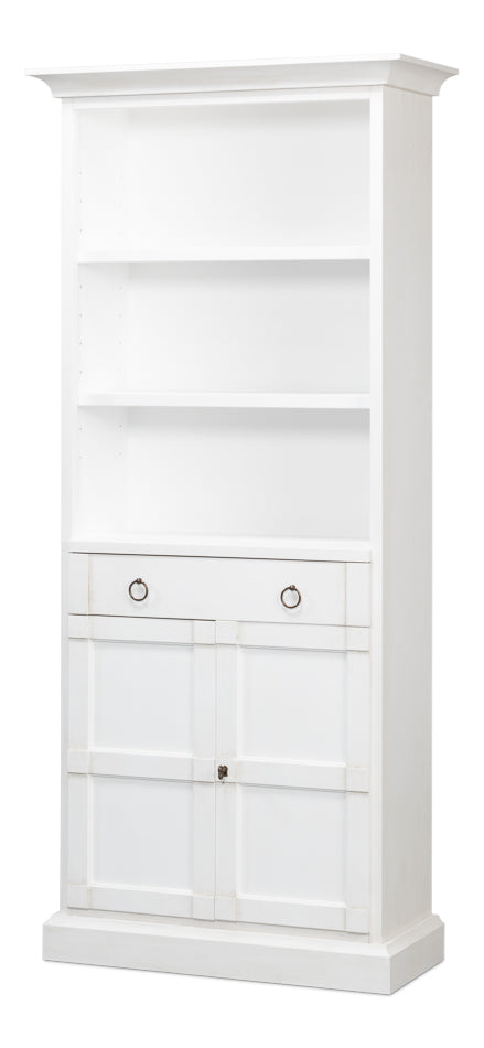 Bookcase With Doors- Cortina White - Chapin Furniture