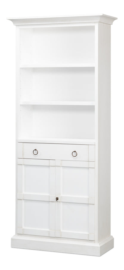 Bookcase With Doors- Cortina White - Chapin Furniture