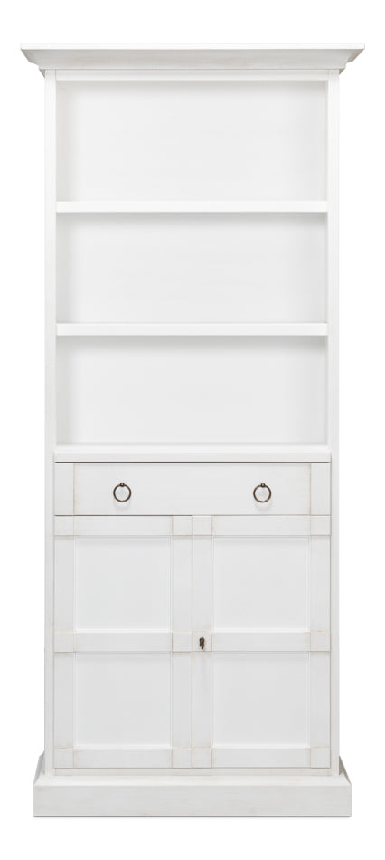 Bookcase With Doors- Cortina White - Chapin Furniture