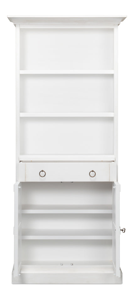 Bookcase With Doors- Cortina White - Chapin Furniture