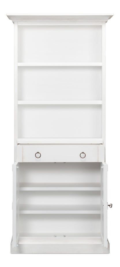 Bookcase With Doors- Cortina White - Chapin Furniture