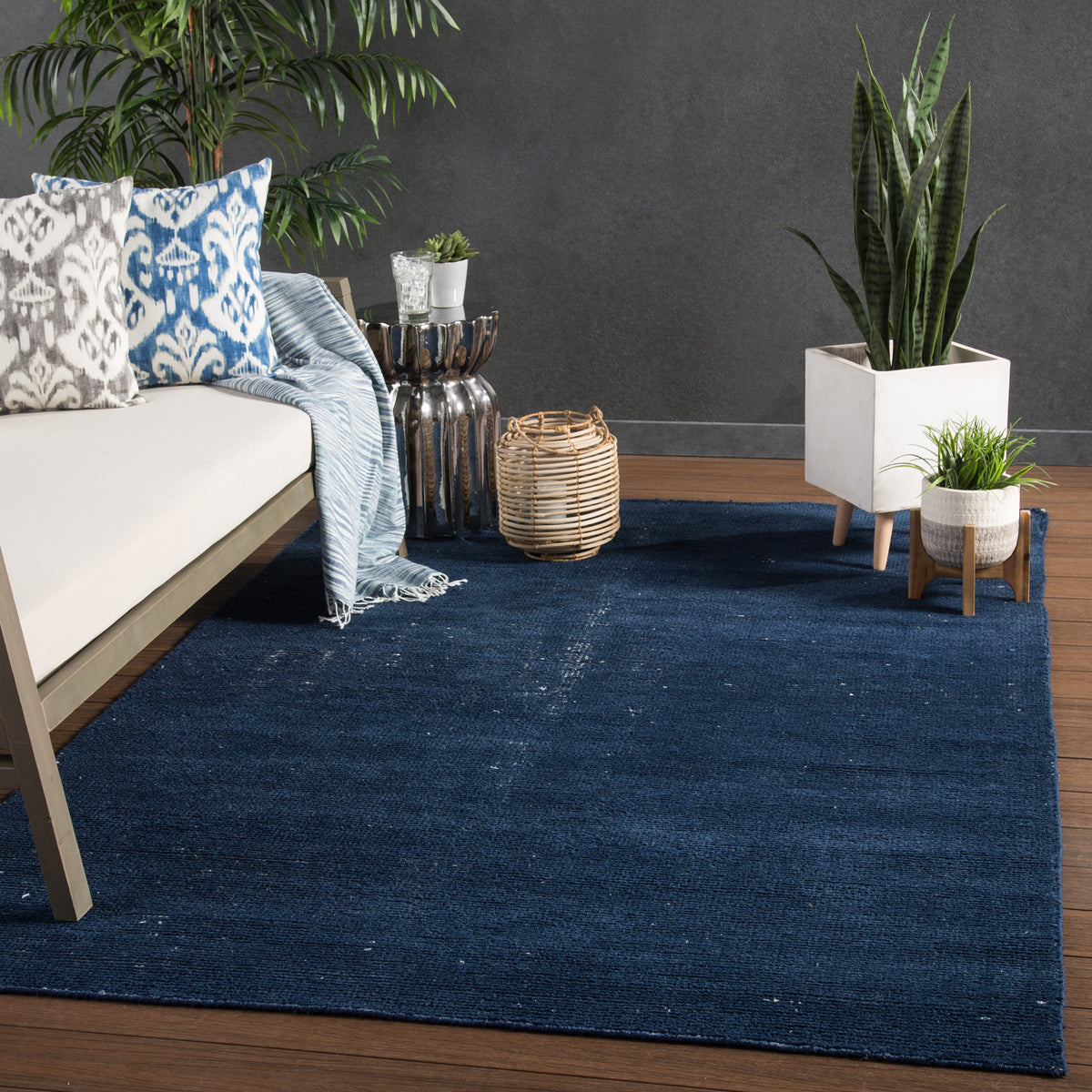 Rebecca Limon RBC06 Blue/White Indoor/Outdoor Rug - Chapin Furniture