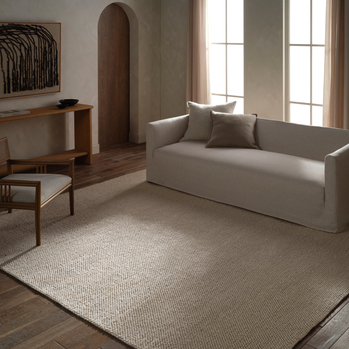 Rebecca Taya RBC15 Ivory/White Indoor/Outdoor Rug - Chapin Furniture