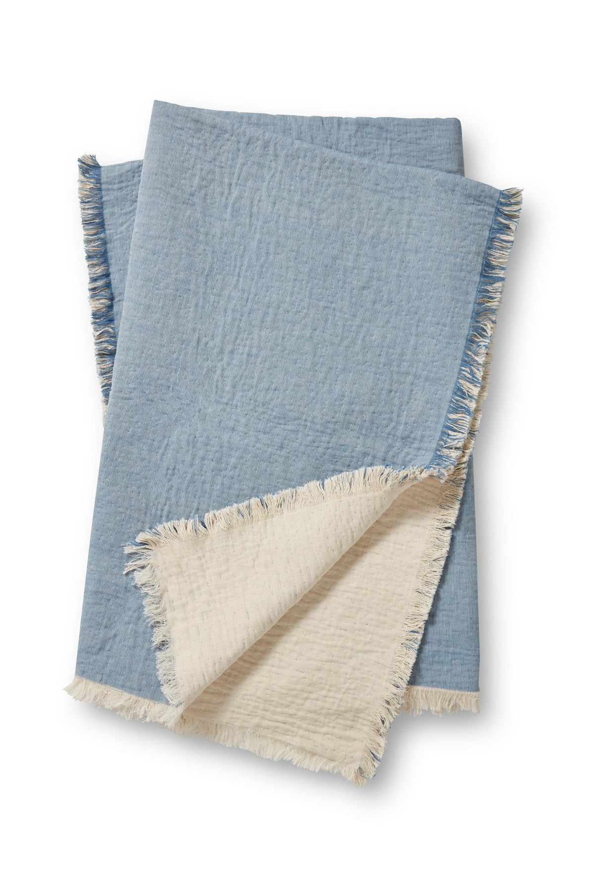 Magnolia Home by Joanna Gaines x Loloi Reed TMH0003 Blue/Natural Throw - Chapin Furniture