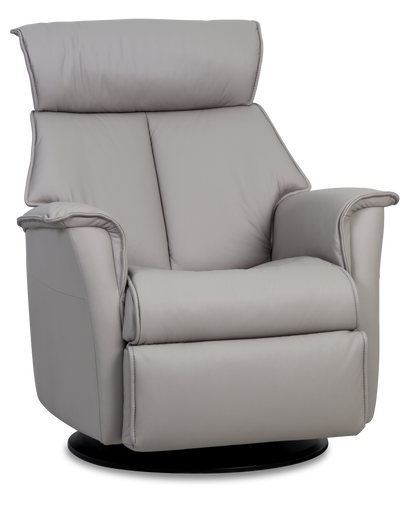 Boss Recliner- Cinder Leather - Chapin Furniture