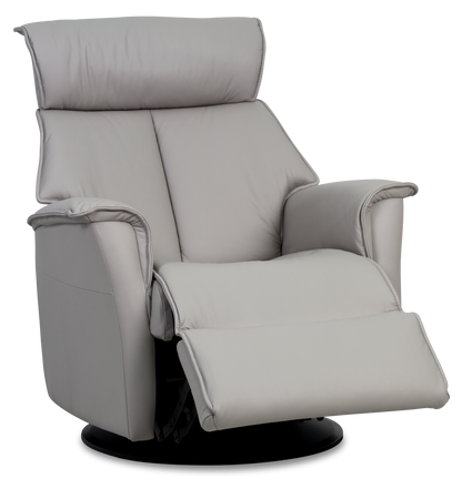 Boss Recliner- Cinder Leather - Chapin Furniture
