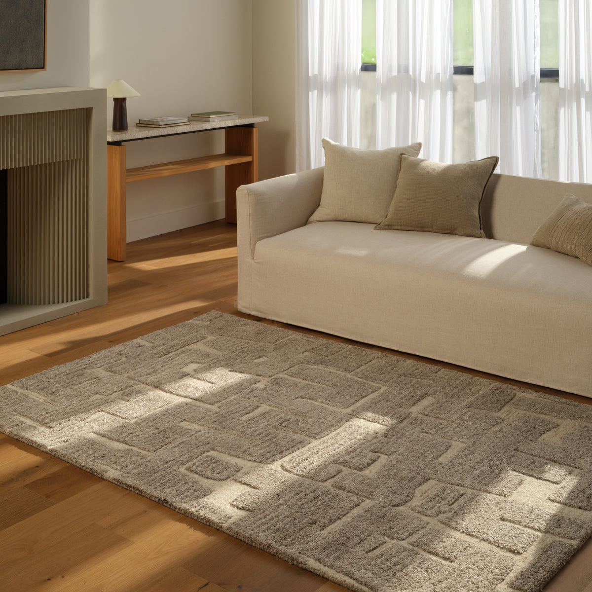 Reyner Whimsy RYN05 Taupe/Cream Rug - Chapin Furniture