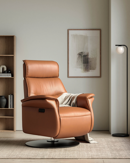 IMG Sedona NexGen Relaxer Recliner Chair with Ergo Zero Gravity- Nature Leather - Chapin Furniture