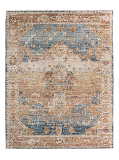 Stone Meadow Jia STN01 Tan/Blue Rug - Chapin Furniture