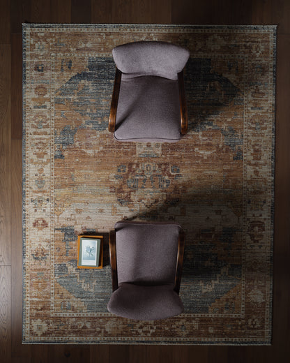 Stone Meadow Jia STN01 Tan/Blue Rug - Chapin Furniture
