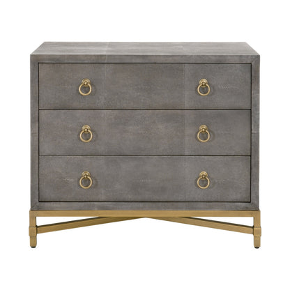 Strand Shagreen Three Drawer Nightstand - Chapin Furniture
