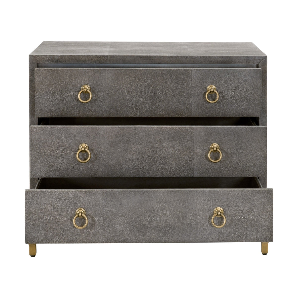 Strand Shagreen Three Drawer Nightstand - Chapin Furniture