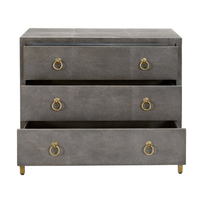 Strand Shagreen Three Drawer Nightstand - Chapin Furniture