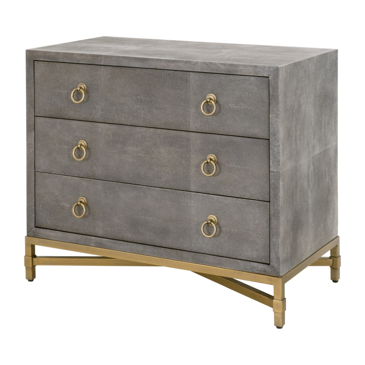 Strand Shagreen Three Drawer Nightstand - Chapin Furniture