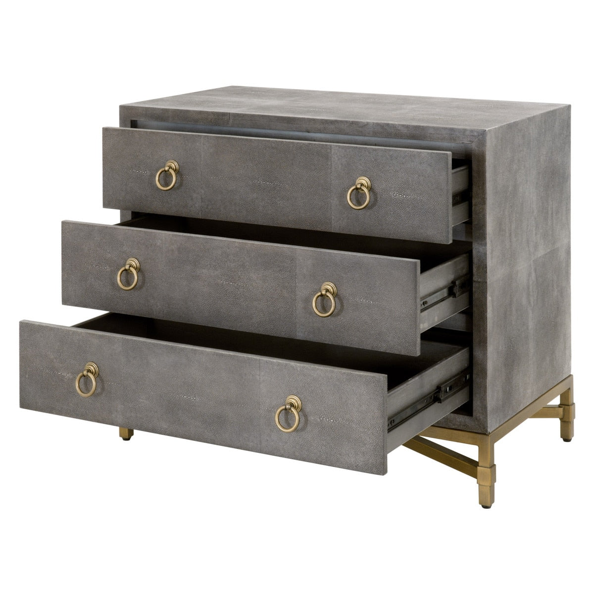 Strand Shagreen Three Drawer Nightstand - Chapin Furniture