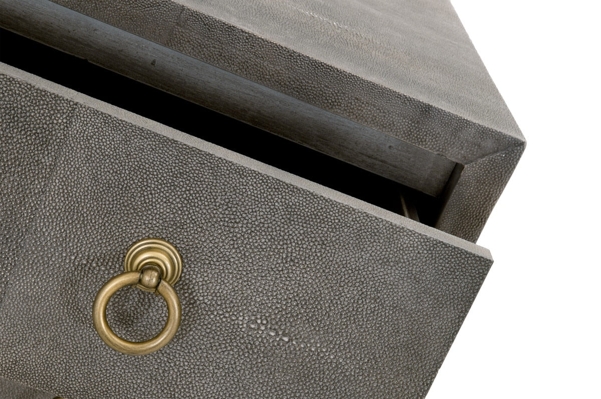 Strand Shagreen Three Drawer Nightstand - Chapin Furniture