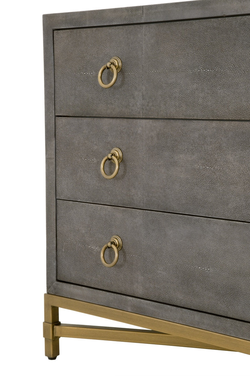 Strand Shagreen Three Drawer Nightstand - Chapin Furniture