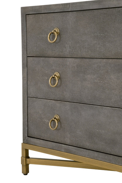 Strand Shagreen Three Drawer Nightstand - Chapin Furniture