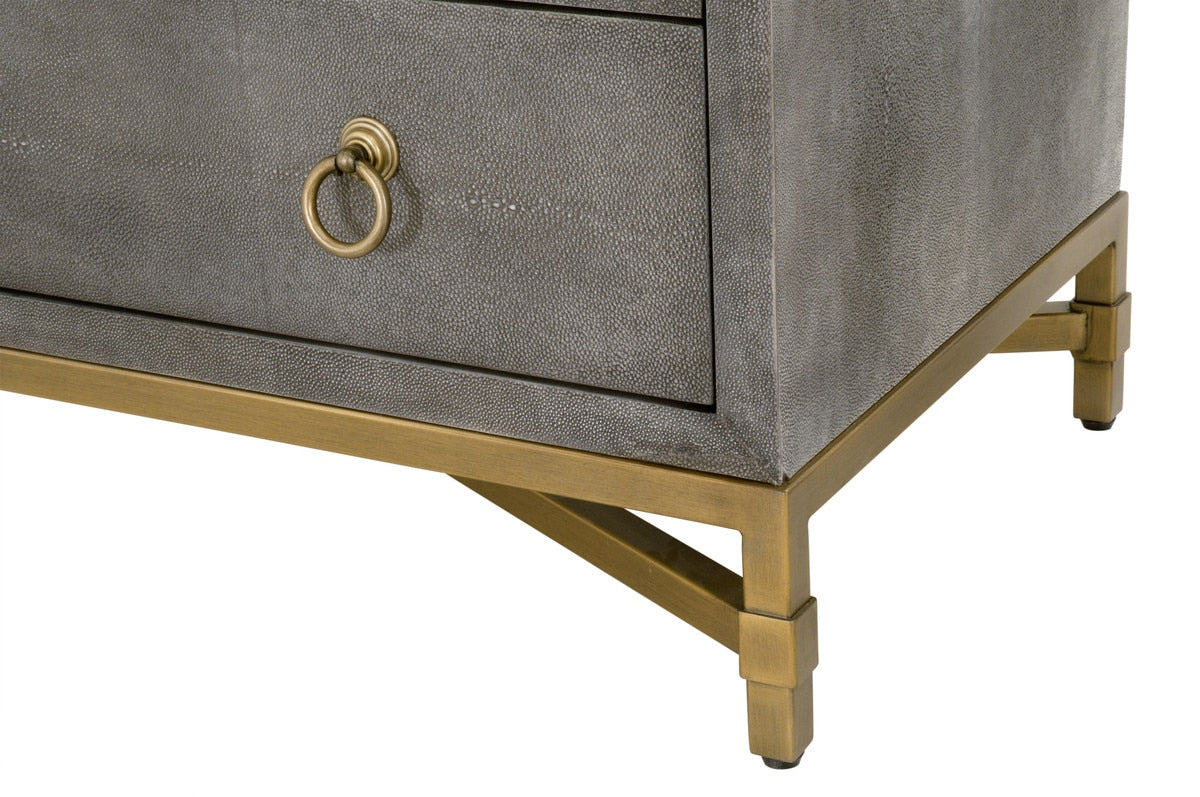 Strand Shagreen Three Drawer Nightstand - Chapin Furniture