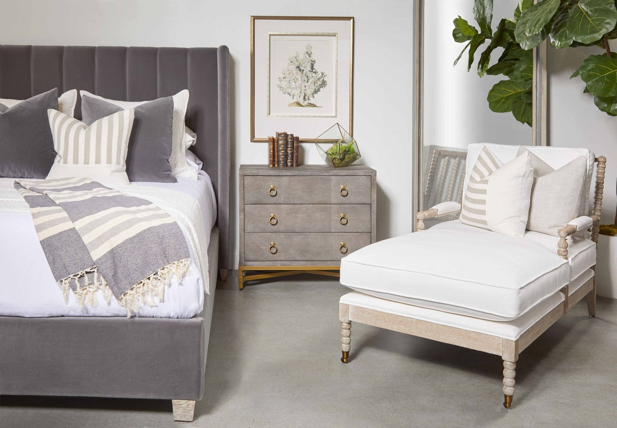 Strand Shagreen Three Drawer Nightstand - Chapin Furniture