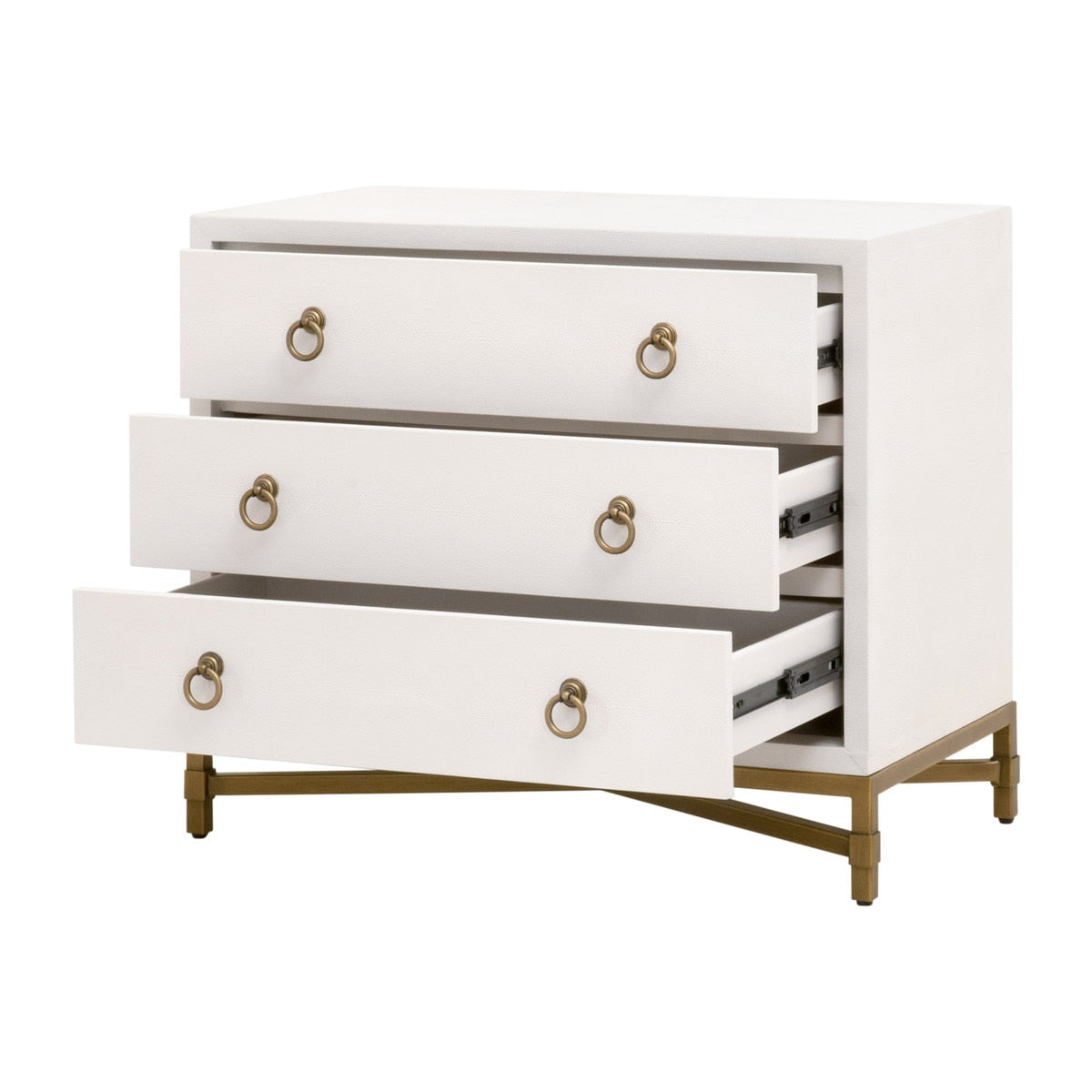 Strand Shagreen Three Drawer Nightstand - Chapin Furniture