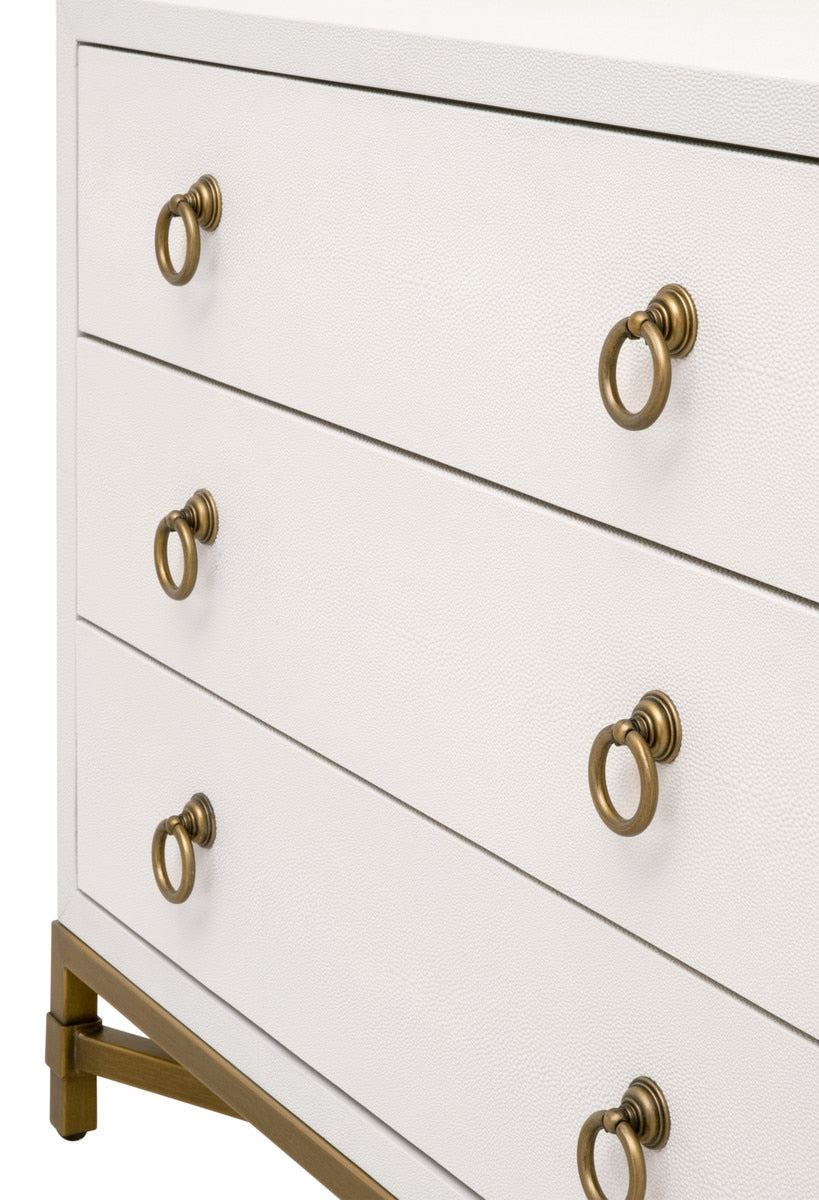 Strand Shagreen Three Drawer Nightstand - Chapin Furniture