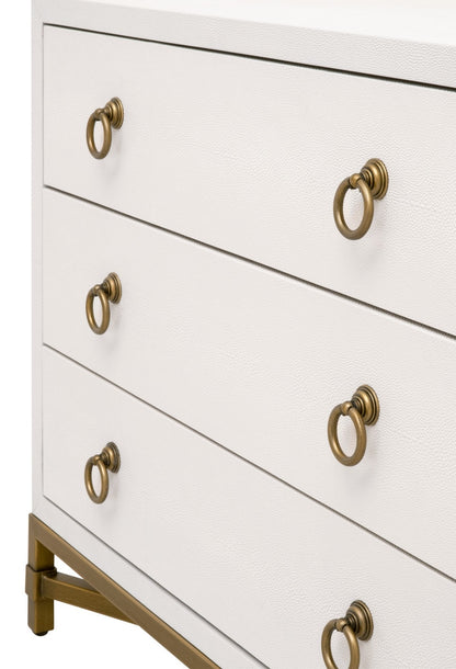 Strand Shagreen Three Drawer Nightstand - Chapin Furniture