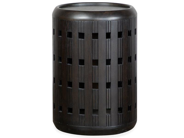 Lindon Dark Round Accent End Table - Chapin Furniture