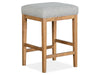 Lindon Stool w/Grey Upholstered Seat - Chapin Furniture