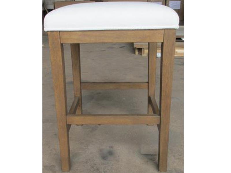 Lindon Stool w/White Upholstered Seat - Chapin Furniture
