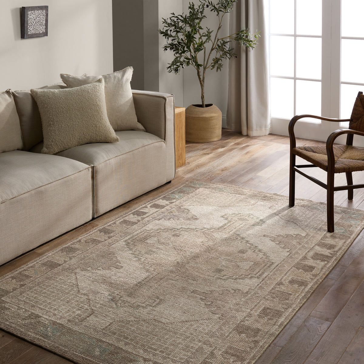 Theo Palar THO04 Tan/Taupe Indoor/Outdoor Rug - Chapin Furniture