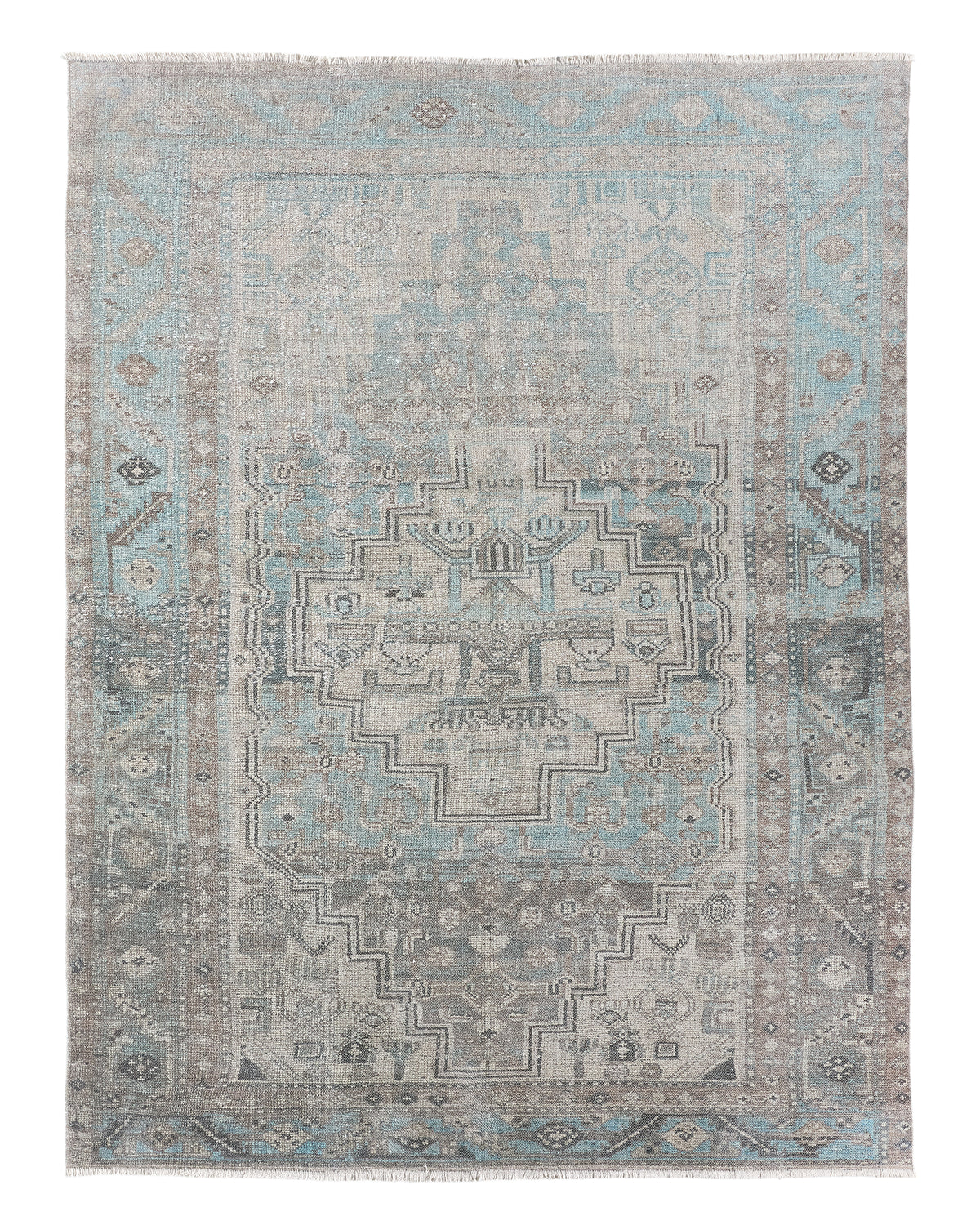 Todori Nithas TOD05 Brown/Blue Rug - Chapin Furniture
