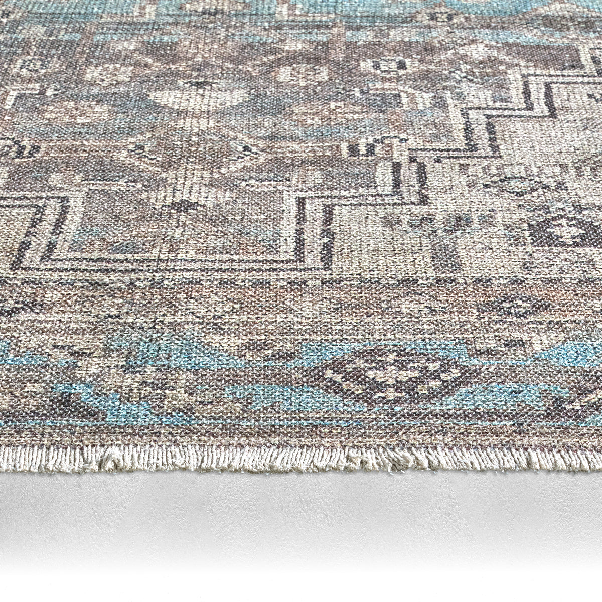 Todori Nithas TOD05 Brown/Blue Rug - Chapin Furniture