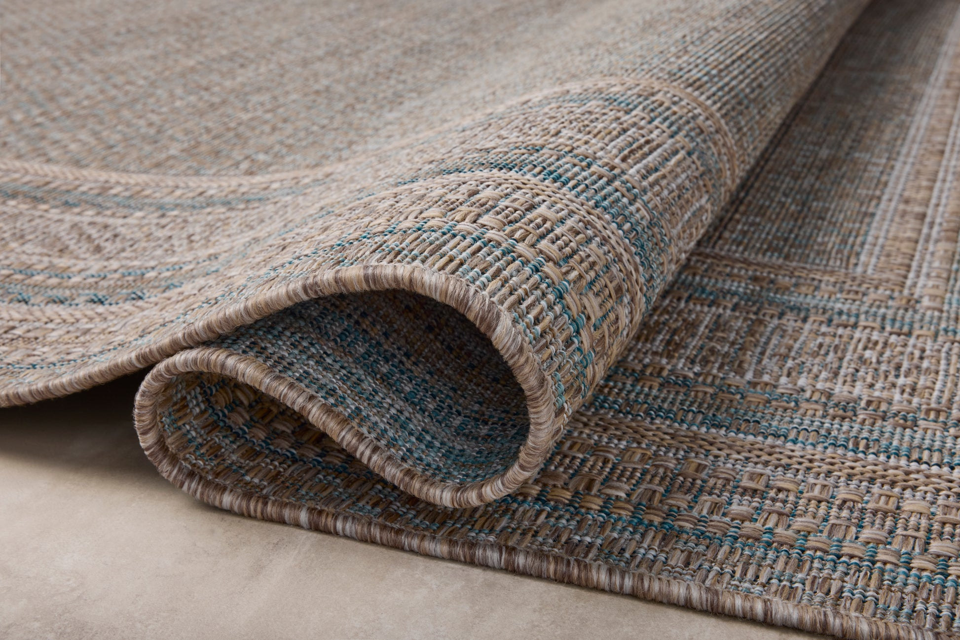Amber Lewis Topanga 05 Natural / Teal - Chapin Furniture