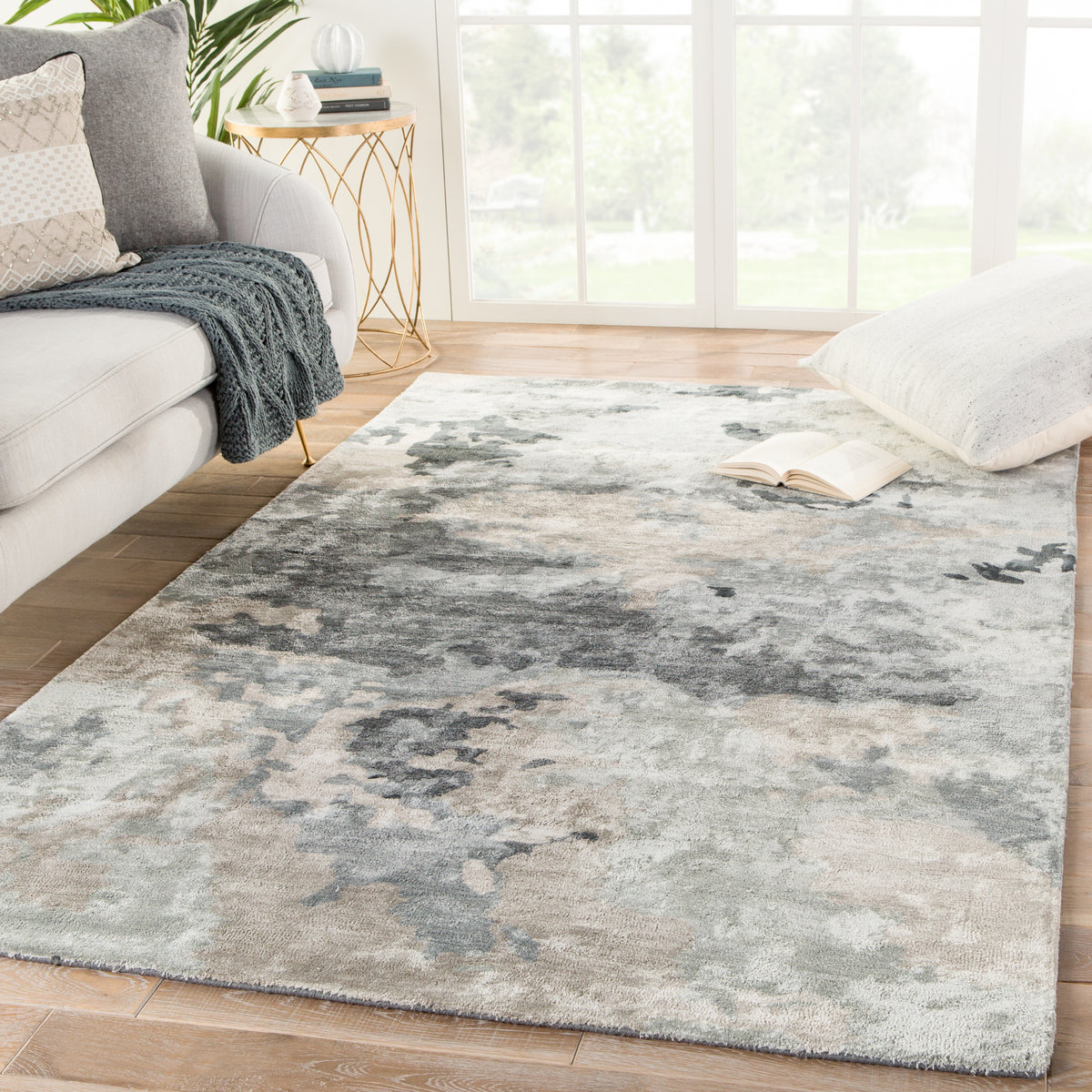 Transcend Glacier TRD04 Gray/Dark Blue Rug - Chapin Furniture