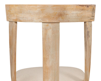 Deco Side Chair, Antique Oak, Linen Flax- Set of 2 - Chapin Furniture