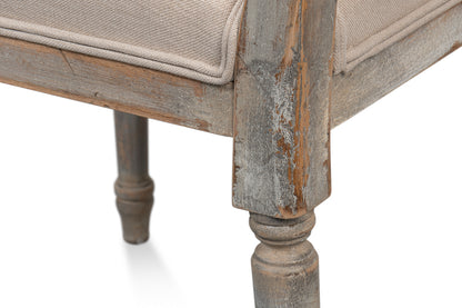 Square Back Side Chair, Grey Oak, Flax- Set of 2 - Chapin Furniture