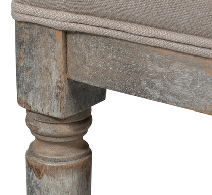 Square Back Side Chair, Grey Oak, Flax- Set of 2 - Chapin Furniture