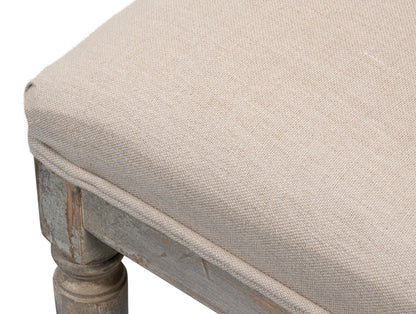 Square Back Side Chair, Grey Oak, Flax- Set of 2 - Chapin Furniture