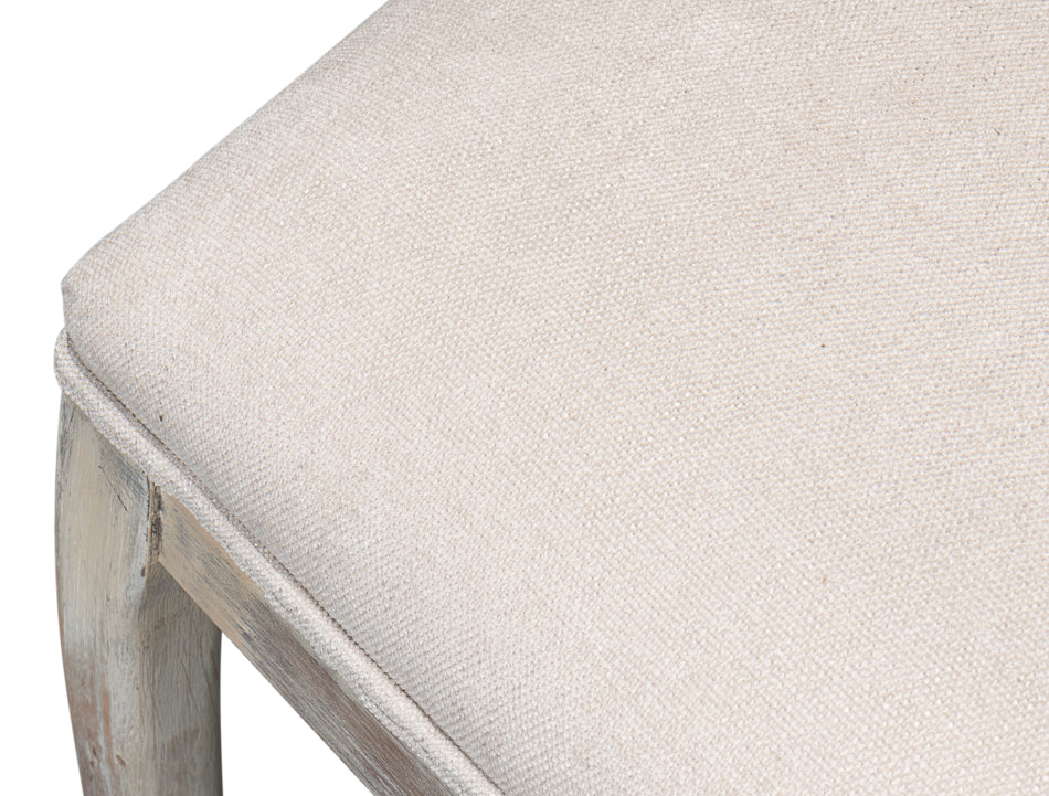 Oval Cane Back Chair, Grey Oak, Taupe- Set of 2 - Chapin Furniture