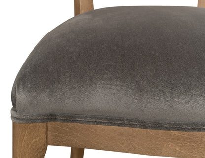 Oval Cane Back Chair, Driftwood, Charcoal- Set of 2 - Chapin Furniture