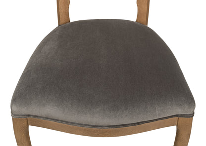 Oval Cane Back Chair, Driftwood, Charcoal- Set of 2 - Chapin Furniture