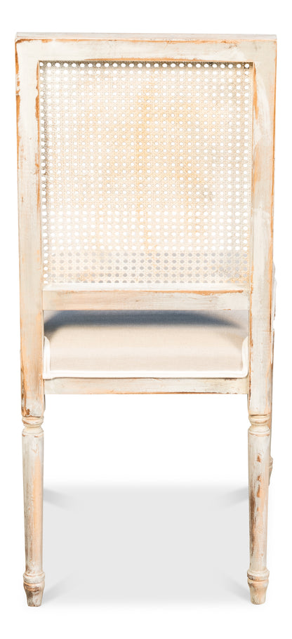 Cane Back Side Chair- Grey Oak, Flax- Set of 2 - Chapin Furniture