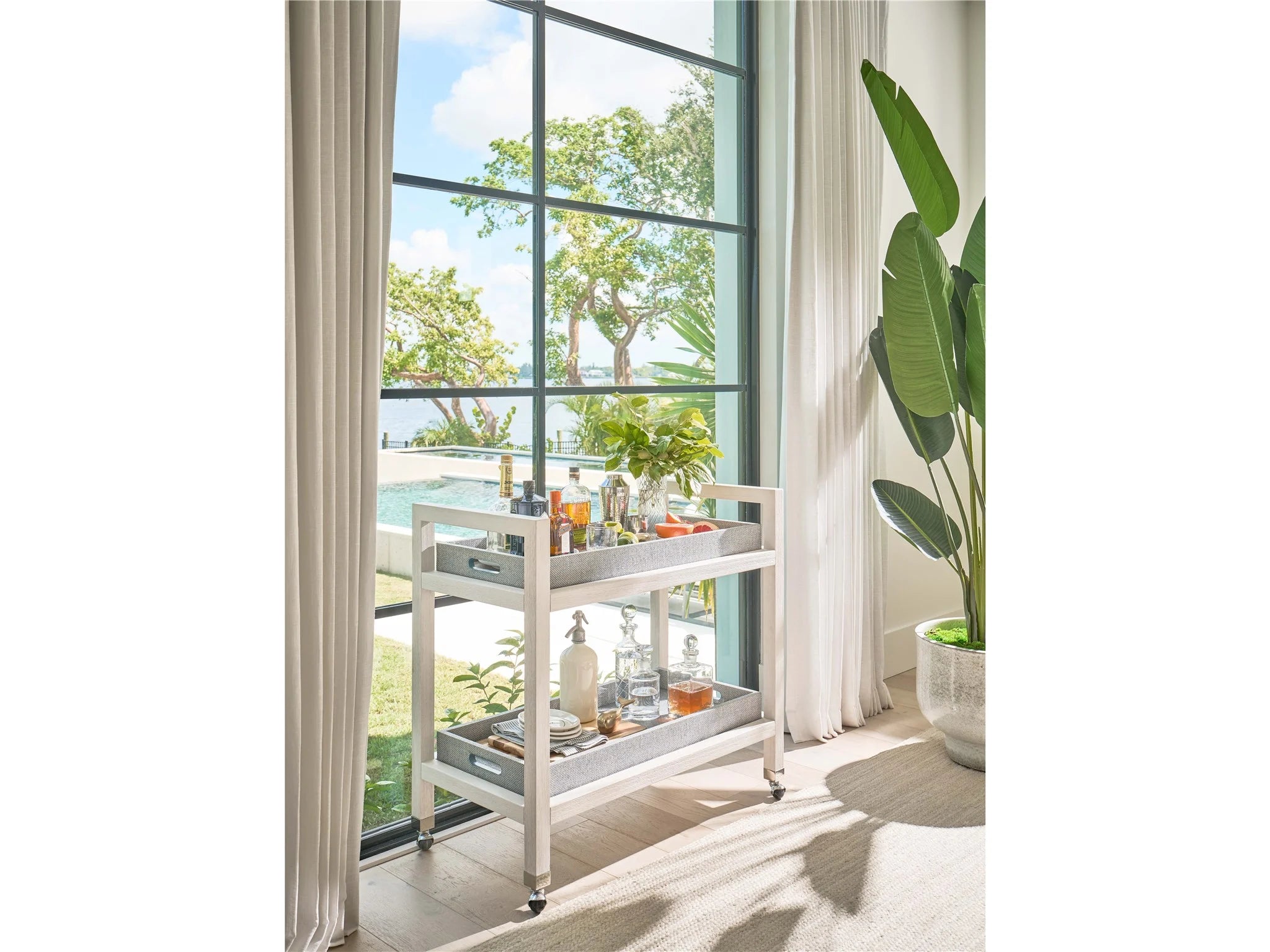 Weekender Coastal Living Jupiter Bar Cart - Thumbnail 4