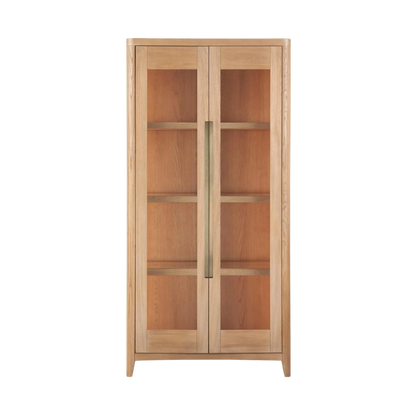 New Modern Zella Display Cabinet - Natural Oak - Chapin Furniture