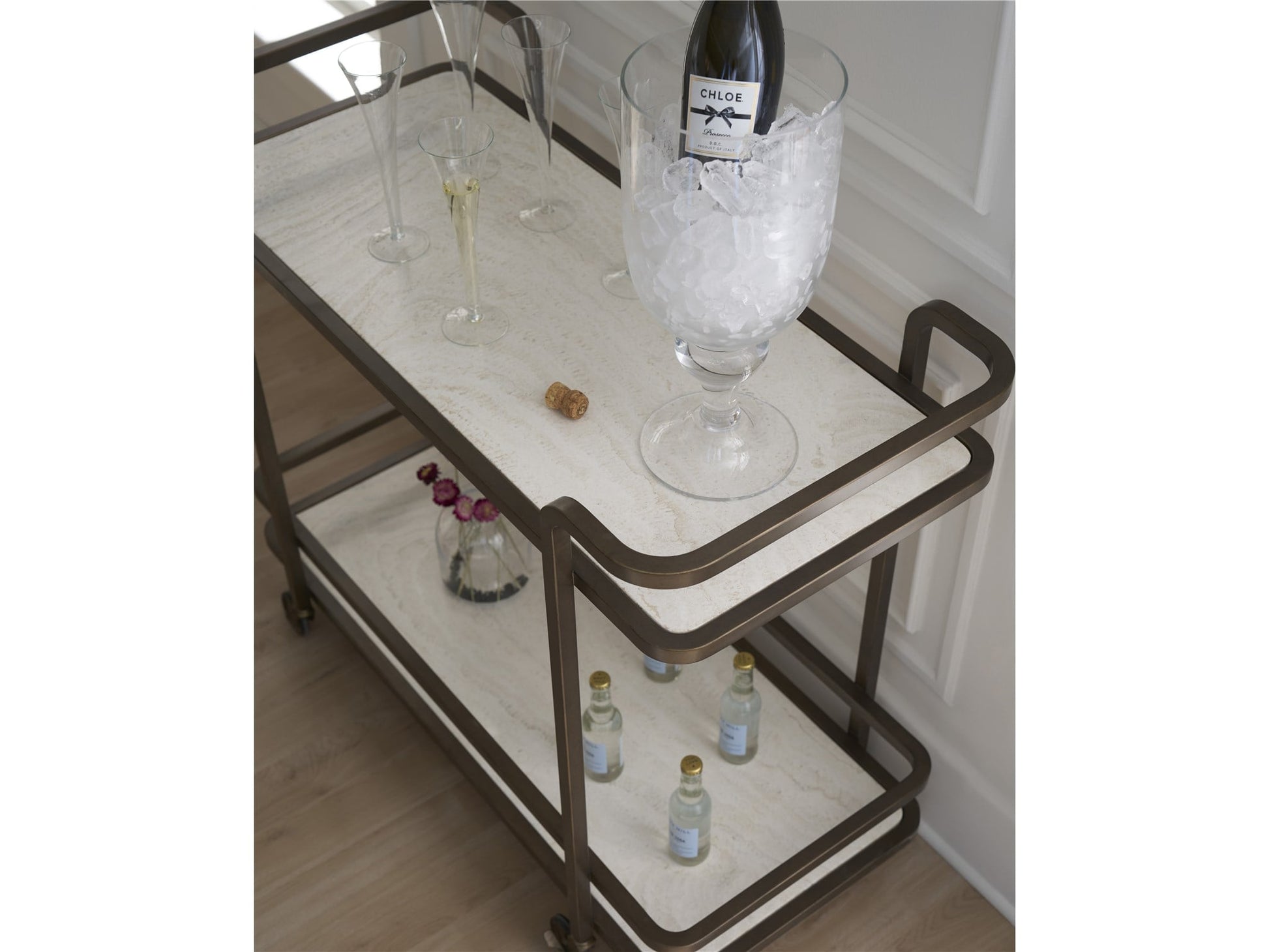 Modern: Sable & Desert Bar Cart - Chapin Furniture
