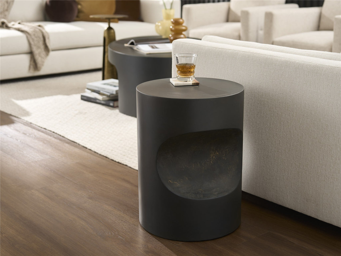 Modern: Sable & Desert Concrete Side Table - Chapin Furniture