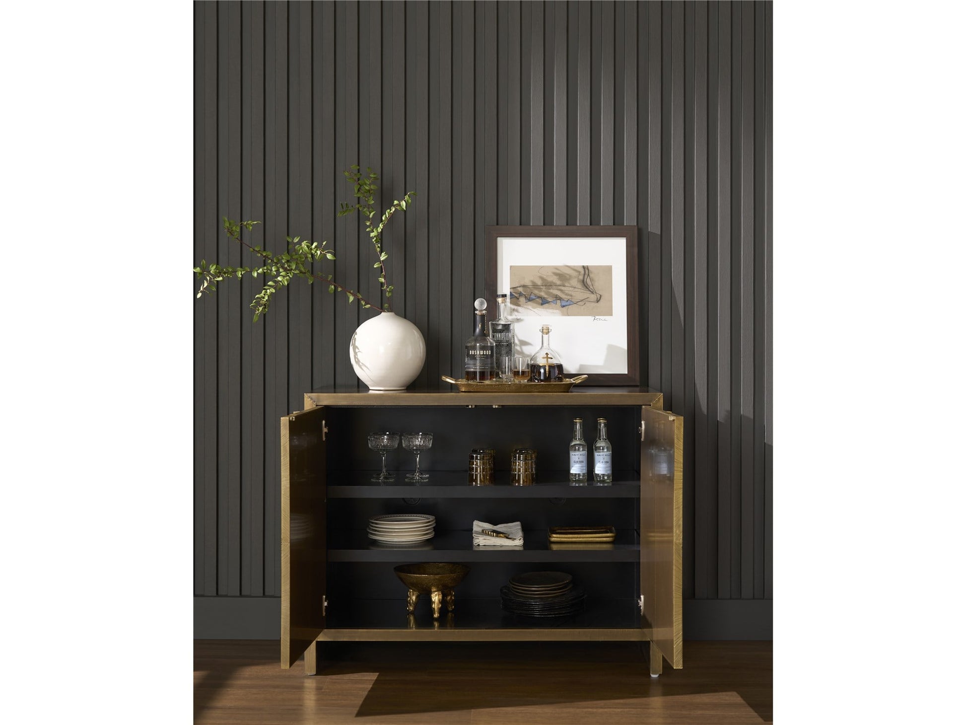 Modern: Sable & Desert Origami Hall Chest - Chapin Furniture