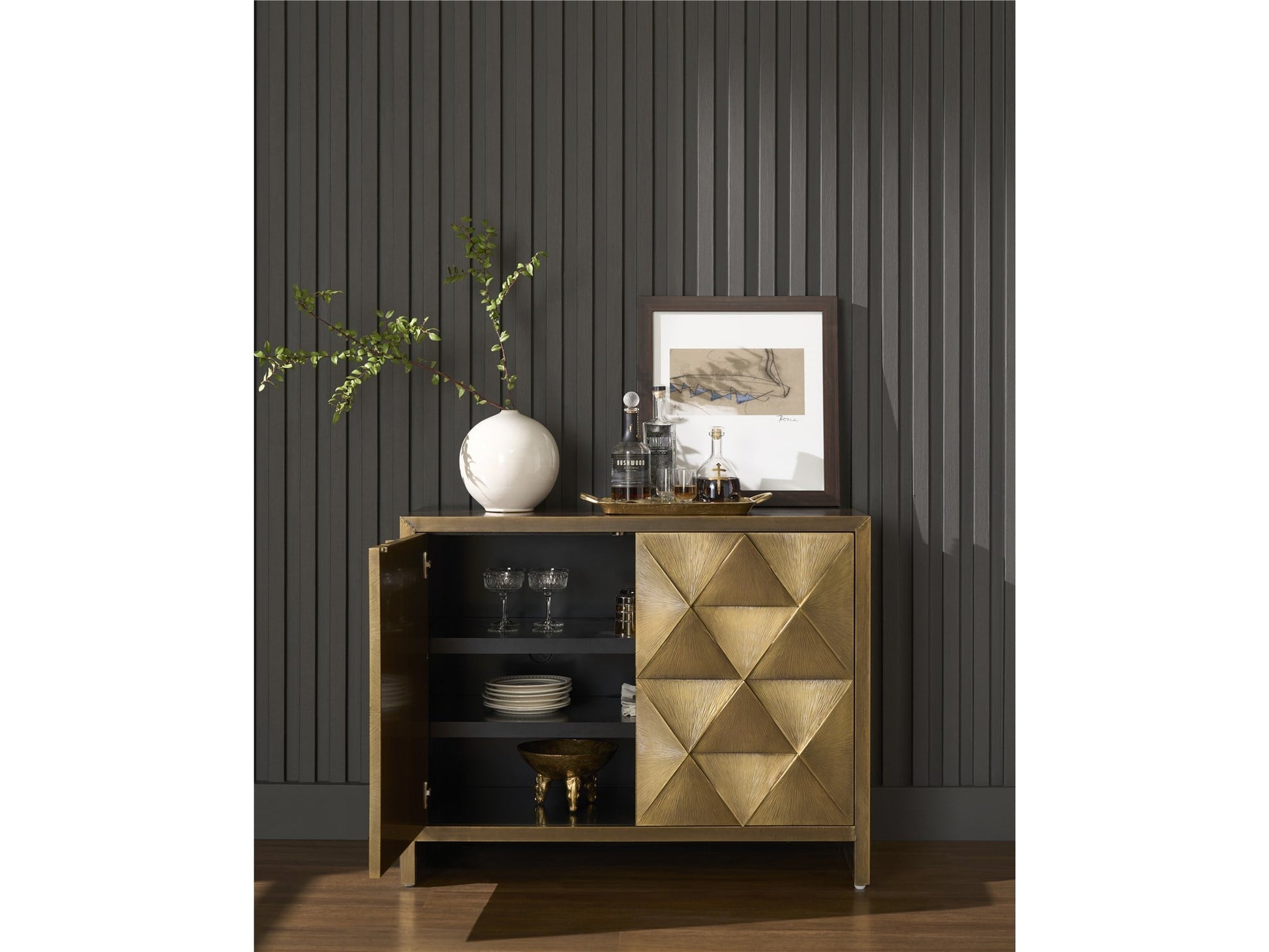Modern: Sable & Desert Origami Hall Chest - Chapin Furniture