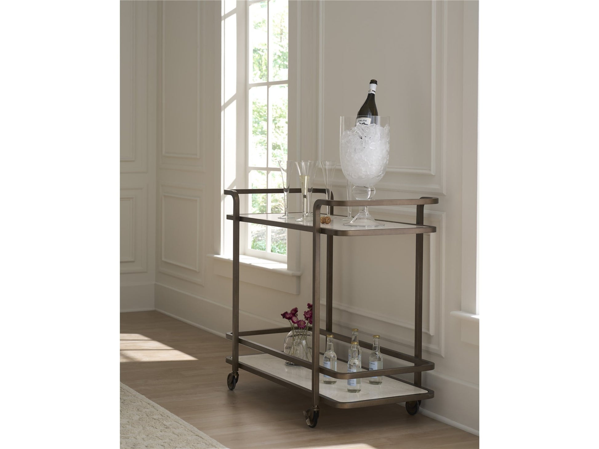 Modern: Sable & Desert Bar Cart - Chapin Furniture